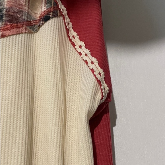 POL Red and Cream Long Sleeve Tee - Picture 10 of 10